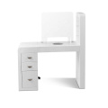 Manicure Station With Built-In Dust Collector Nail Table With Acrylic sneeze guard Extracting Vent